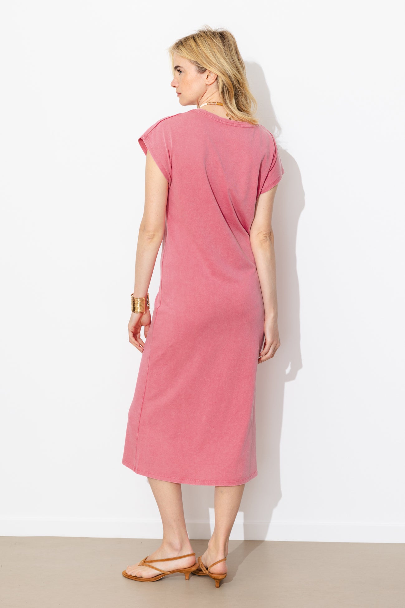 Vestido longo em malha