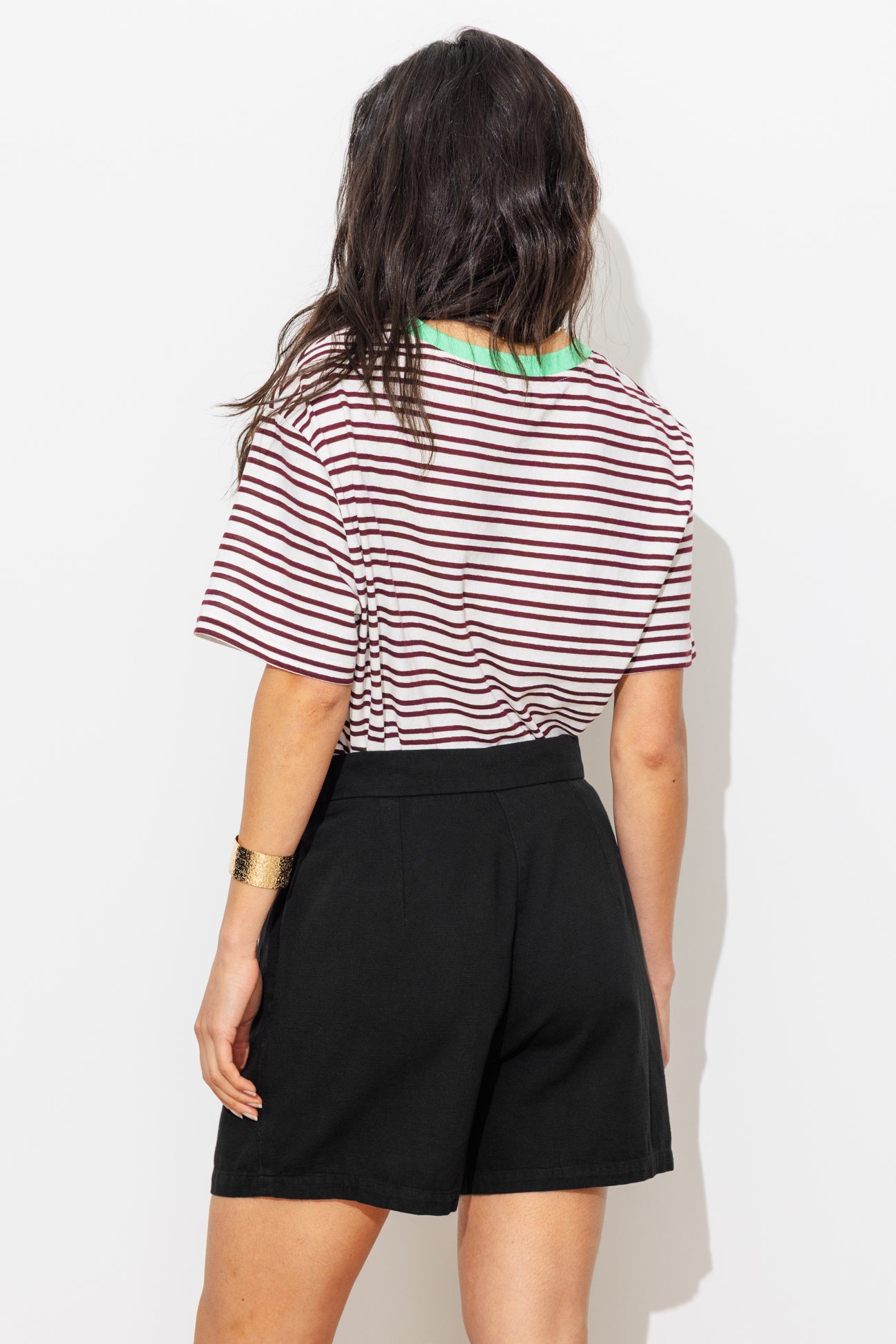 Bermudas de cintura alta lisas
