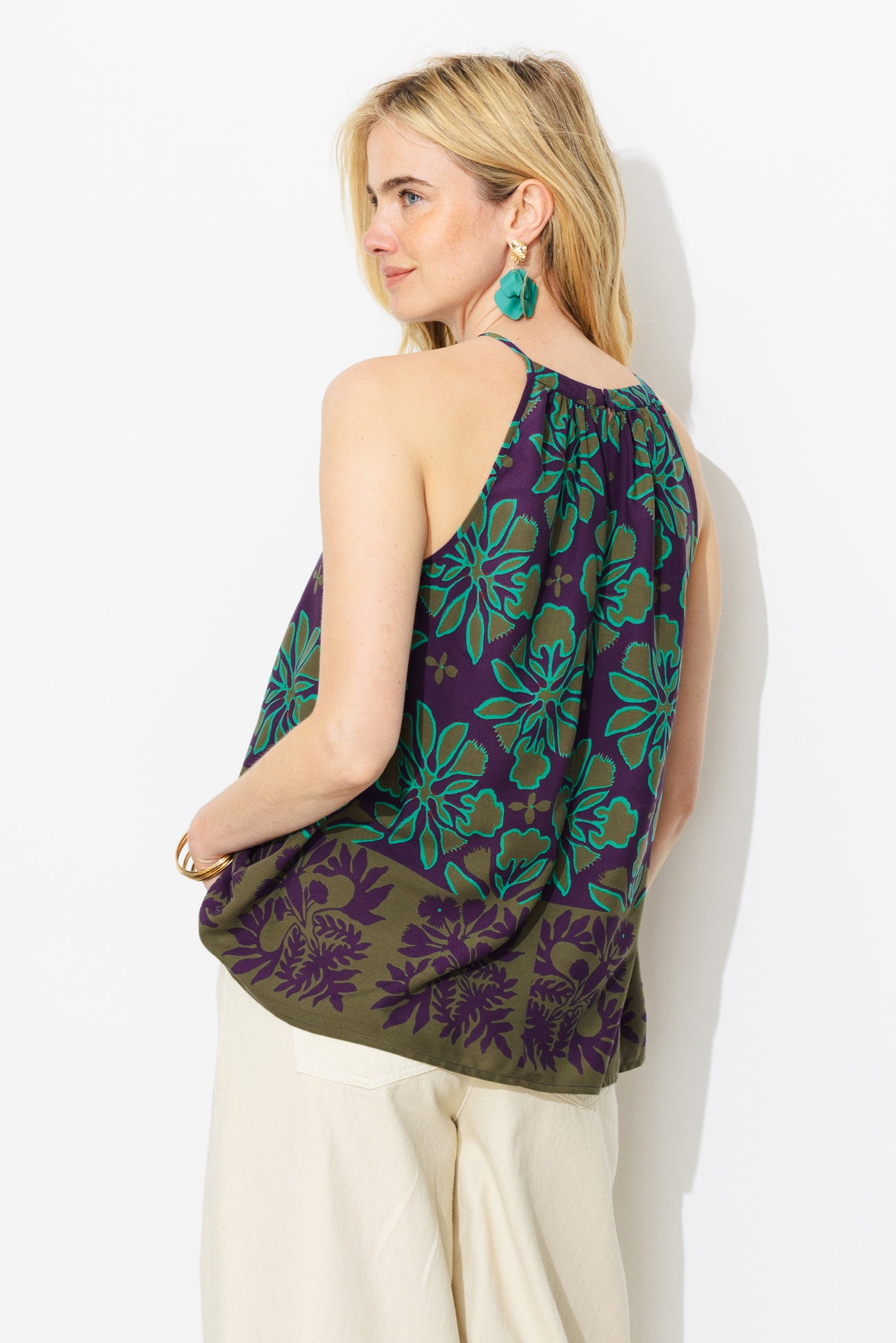 Top com estampa flare