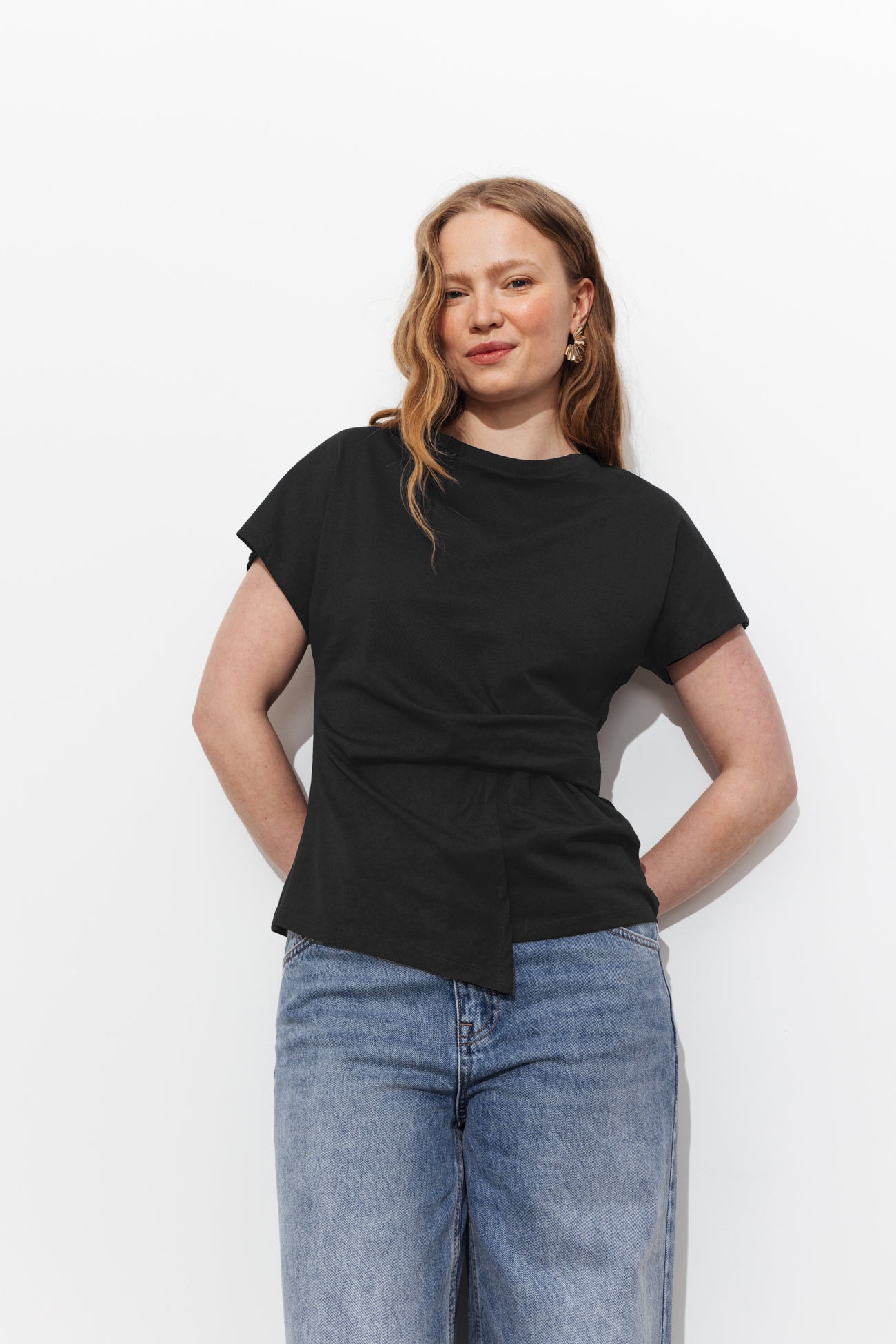 Camiseta básica com caimento