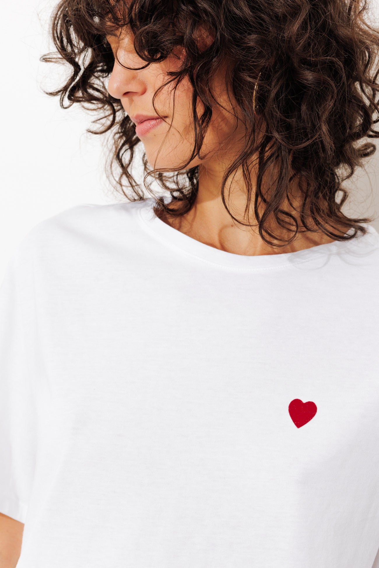 Vestido t-shirt com coração