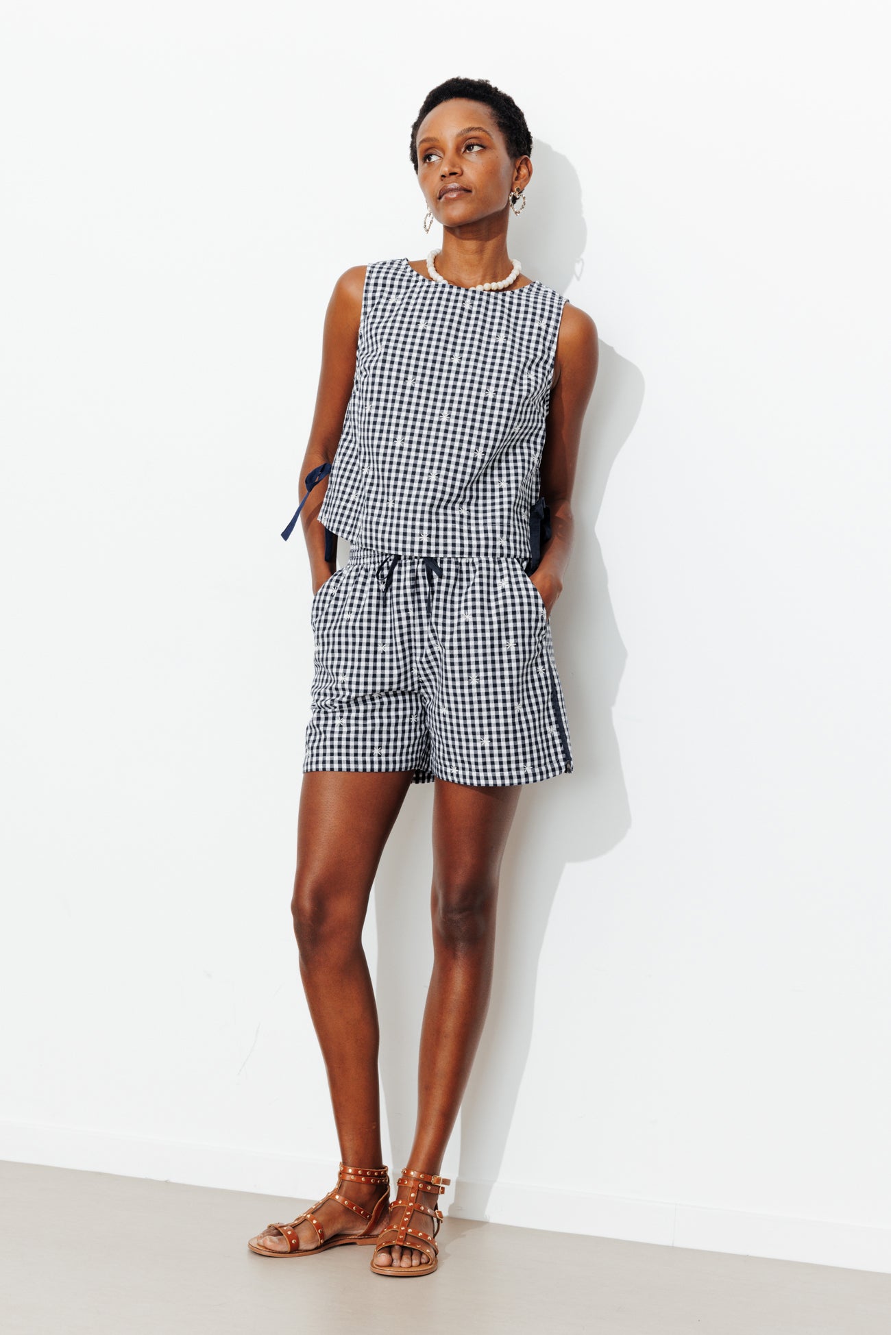 Bermudas estampadas em xadrez