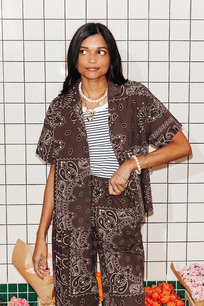 Camisa estampada com bandana