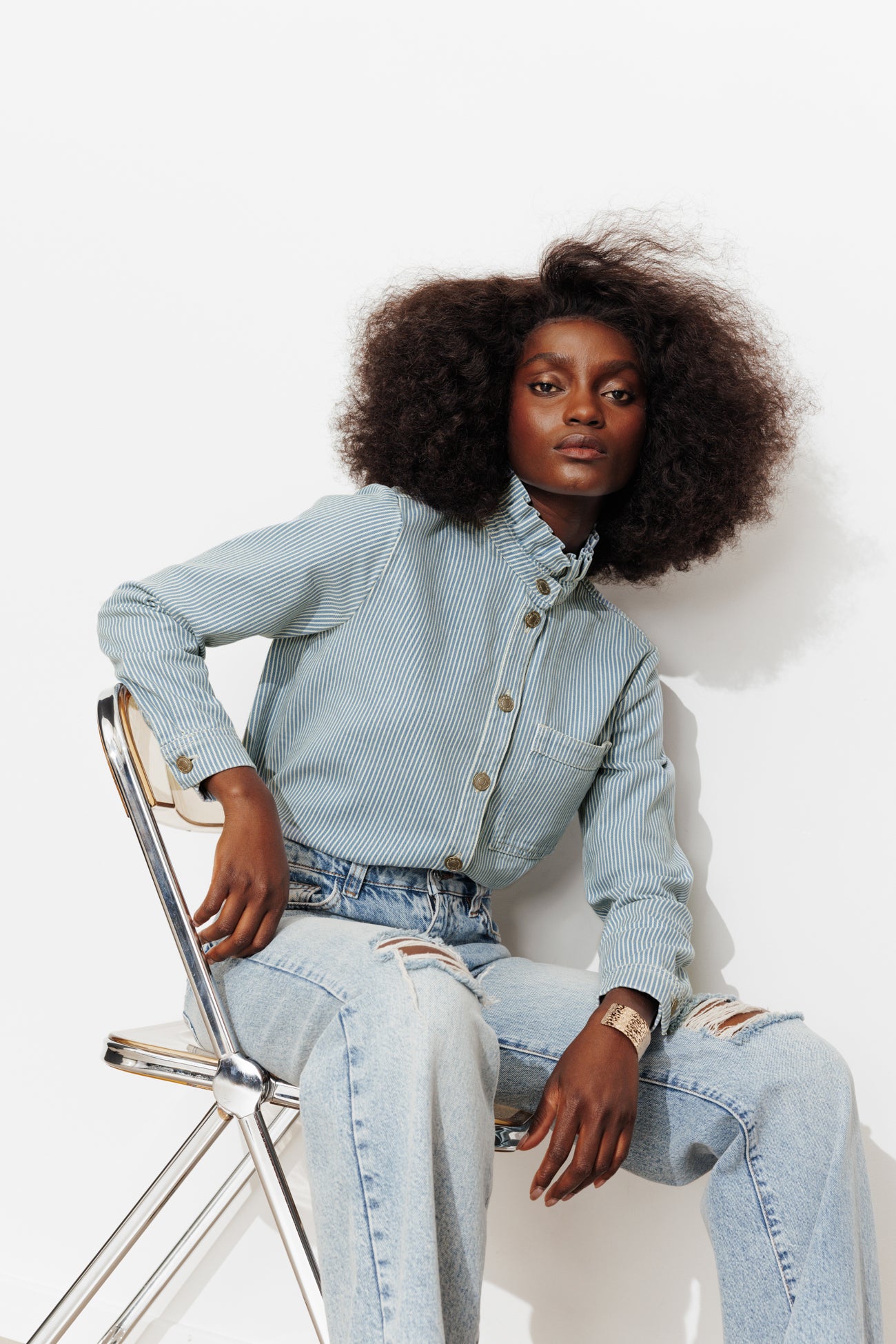 Camisa overshirt em lona