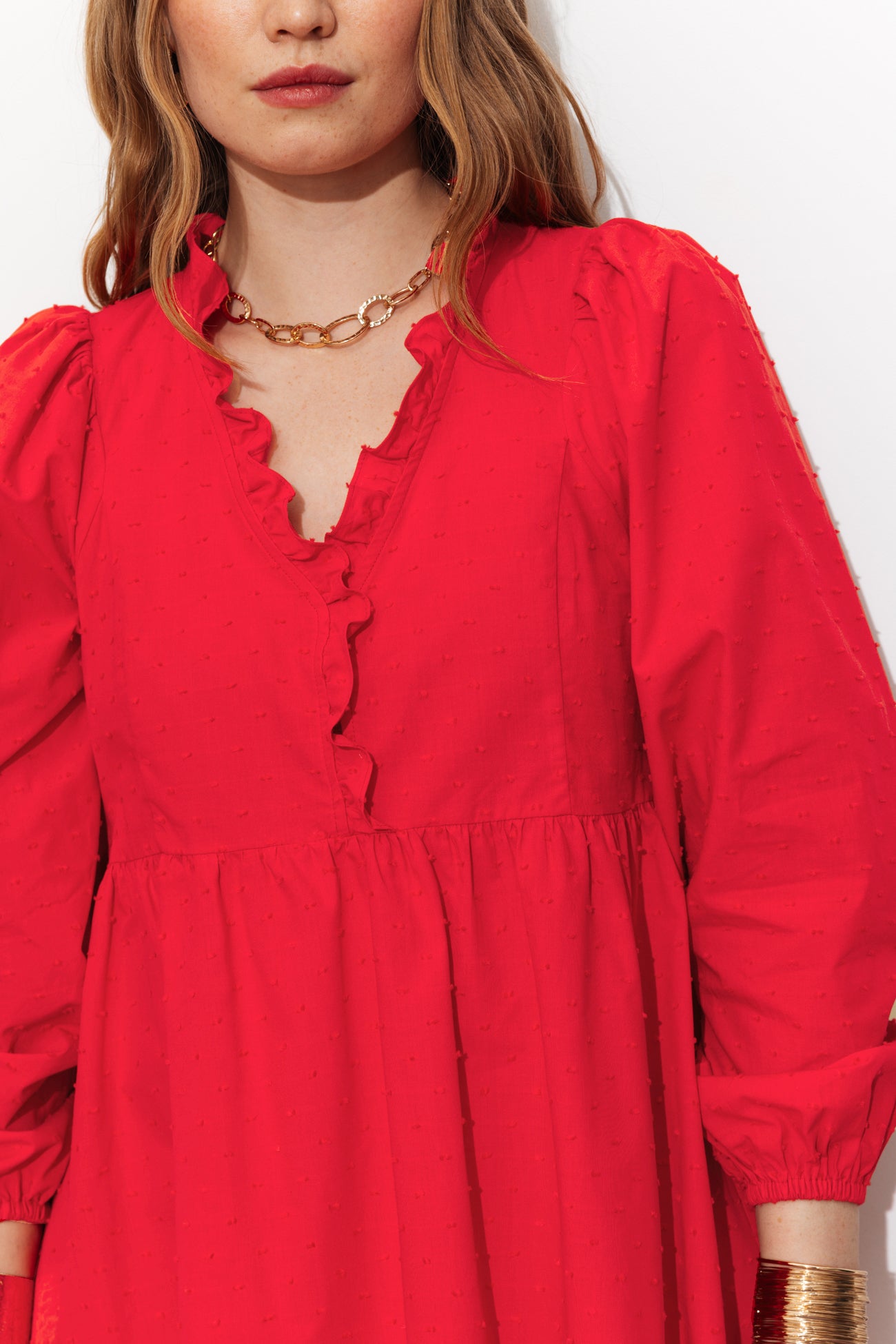 Vestido simples em plumetis