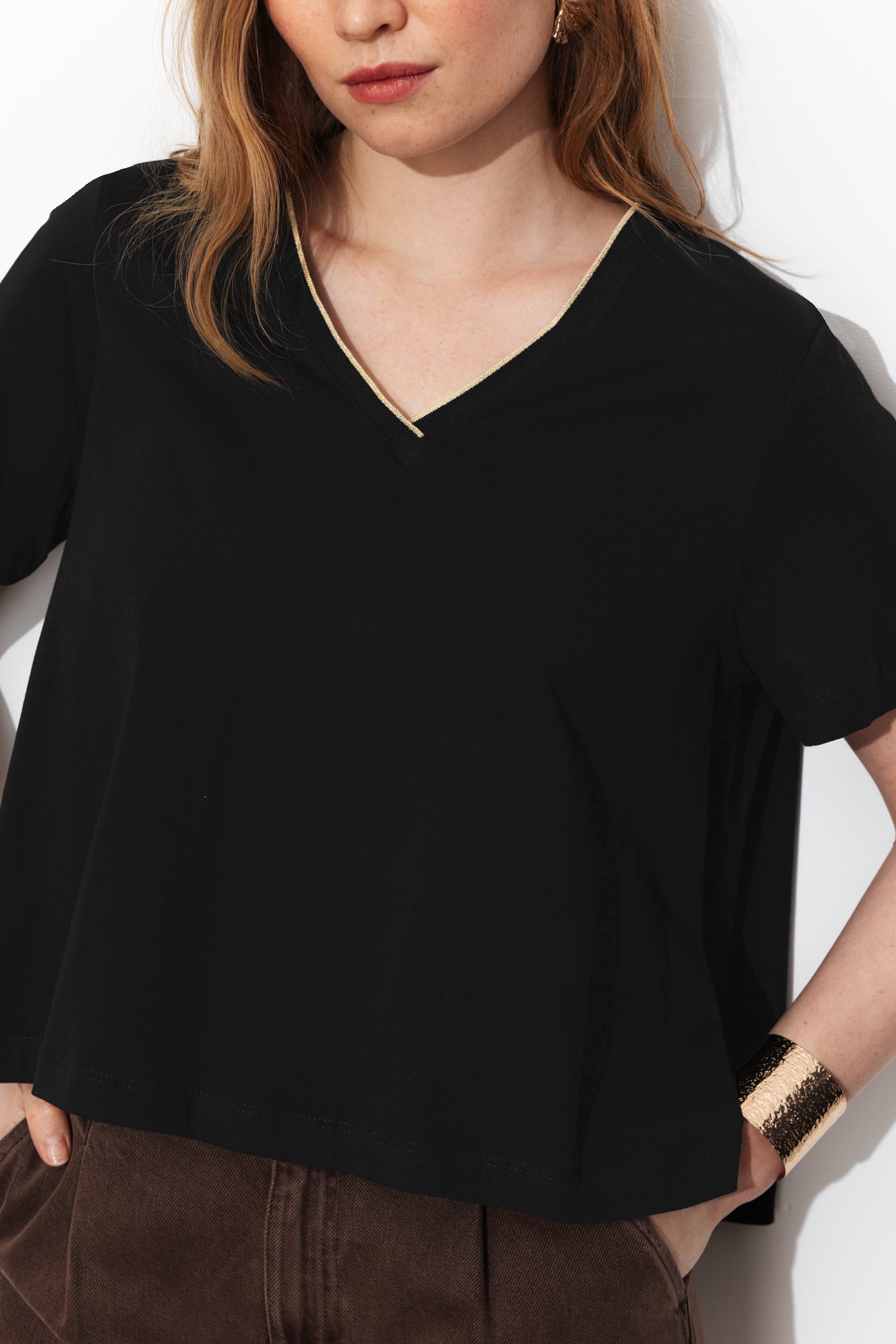 Camiseta flare com brilho