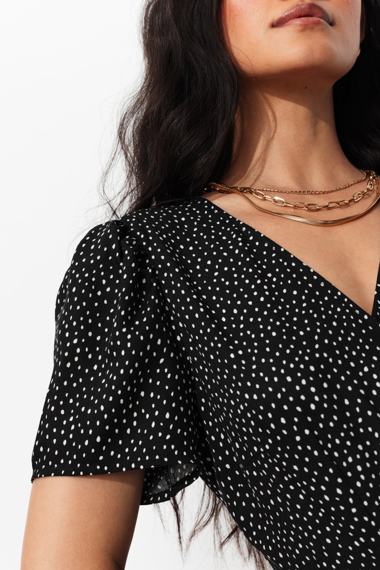 Vestido longo com cruzamento