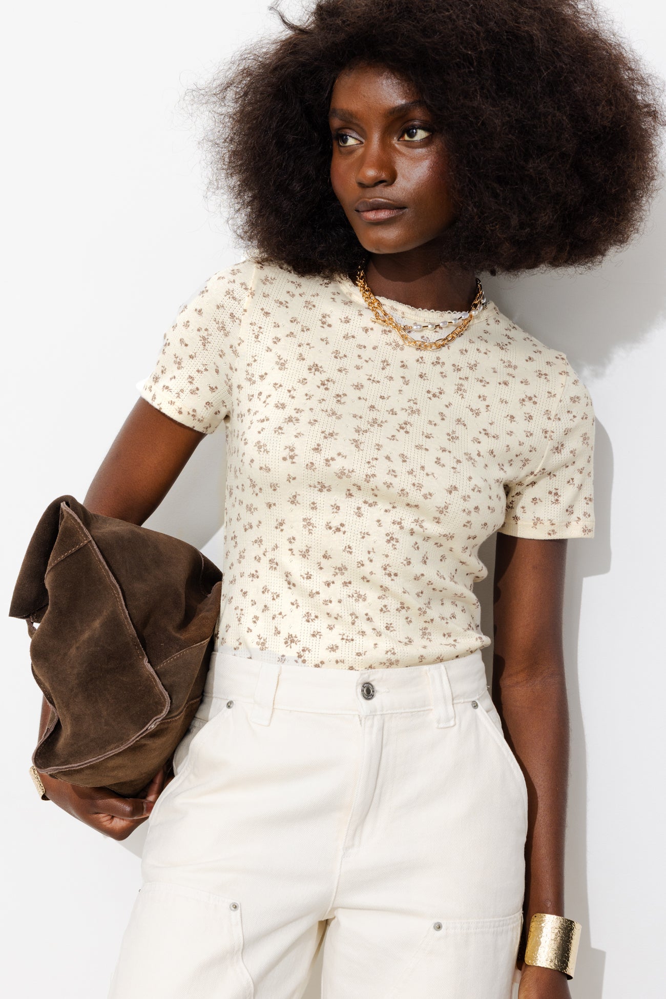 Camisola de malha pointelle
