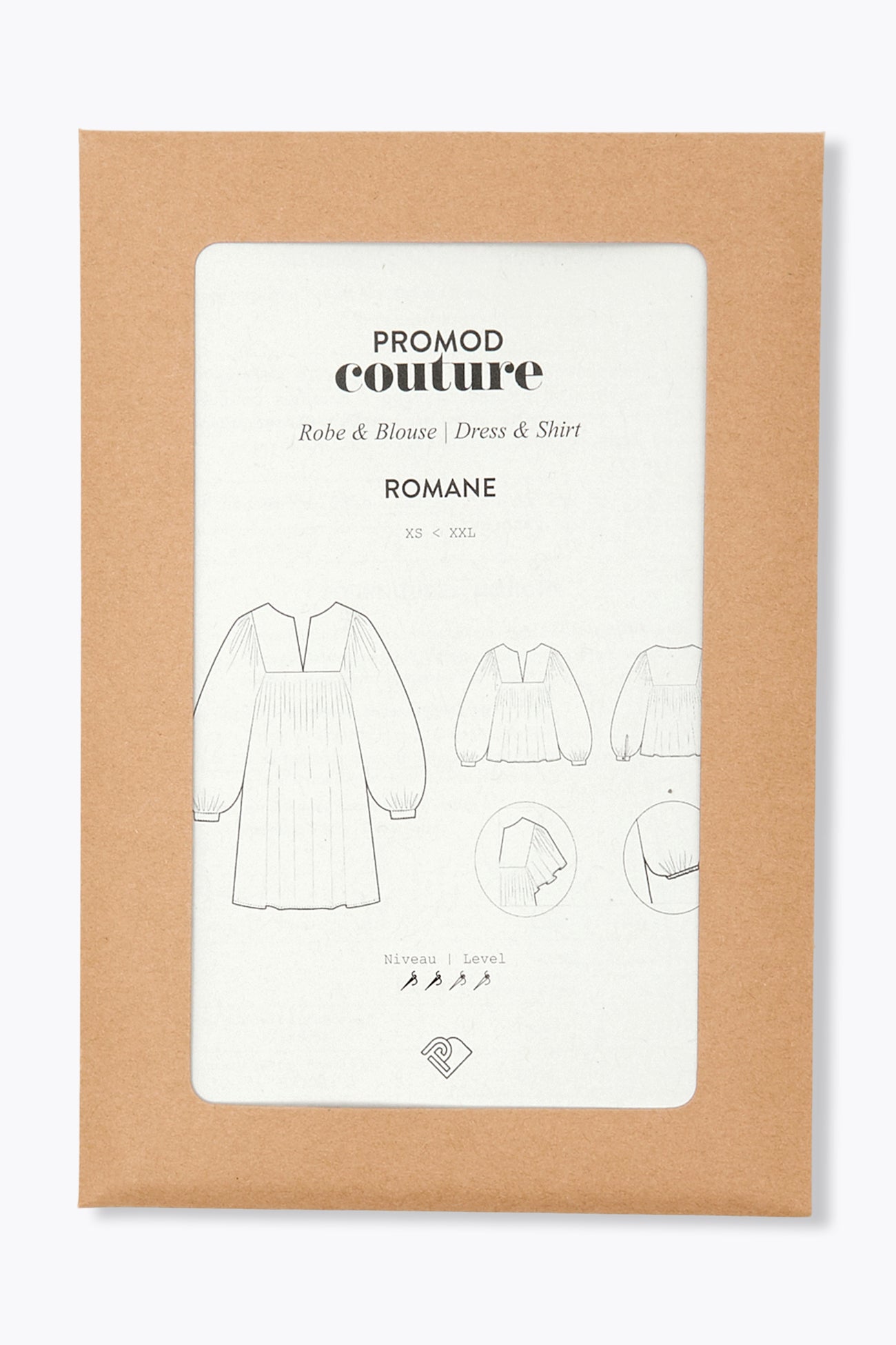 Modelo de costura de blusa ROMANE
