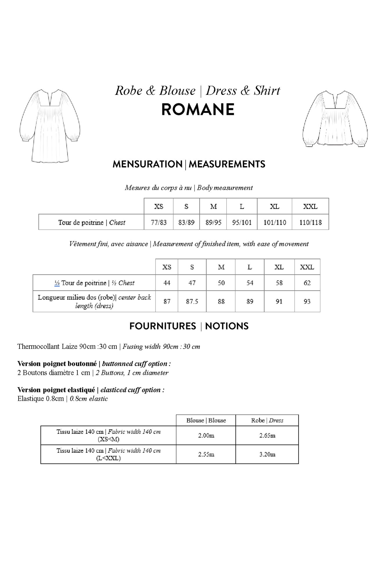 Modelo de costura ROMANE PDF