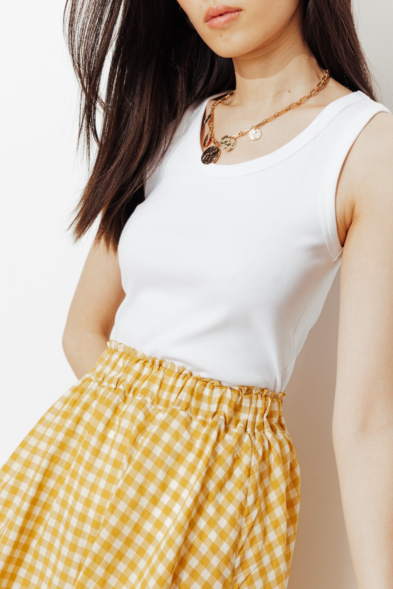 Saias listradas gingham