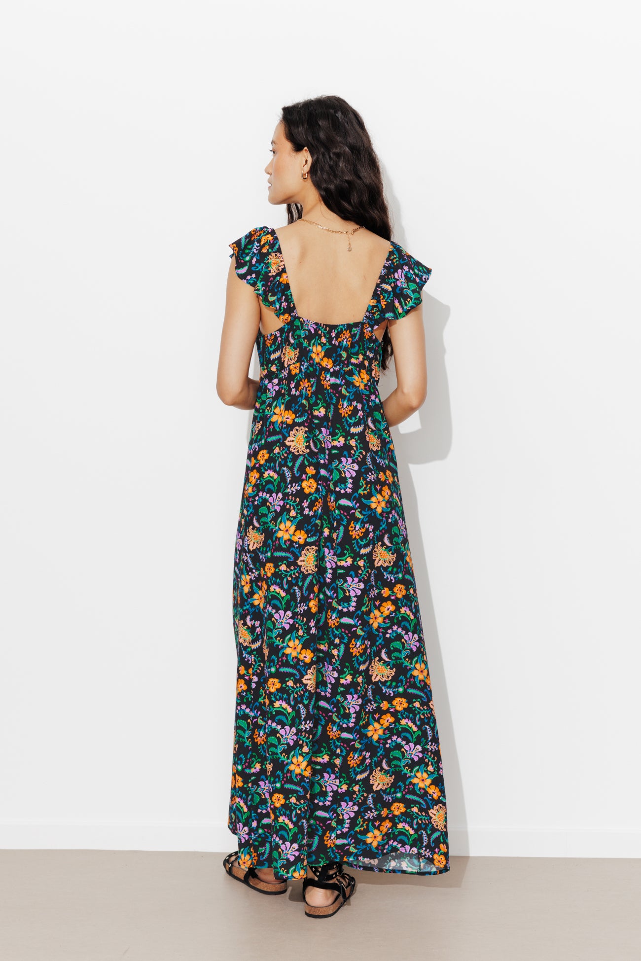 Vestido longo estampado