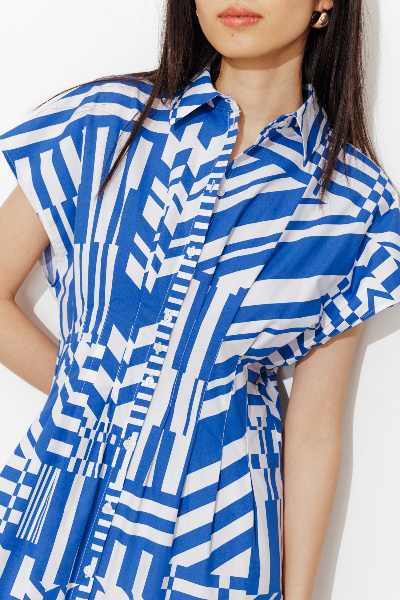 Vestido camisa listrado
