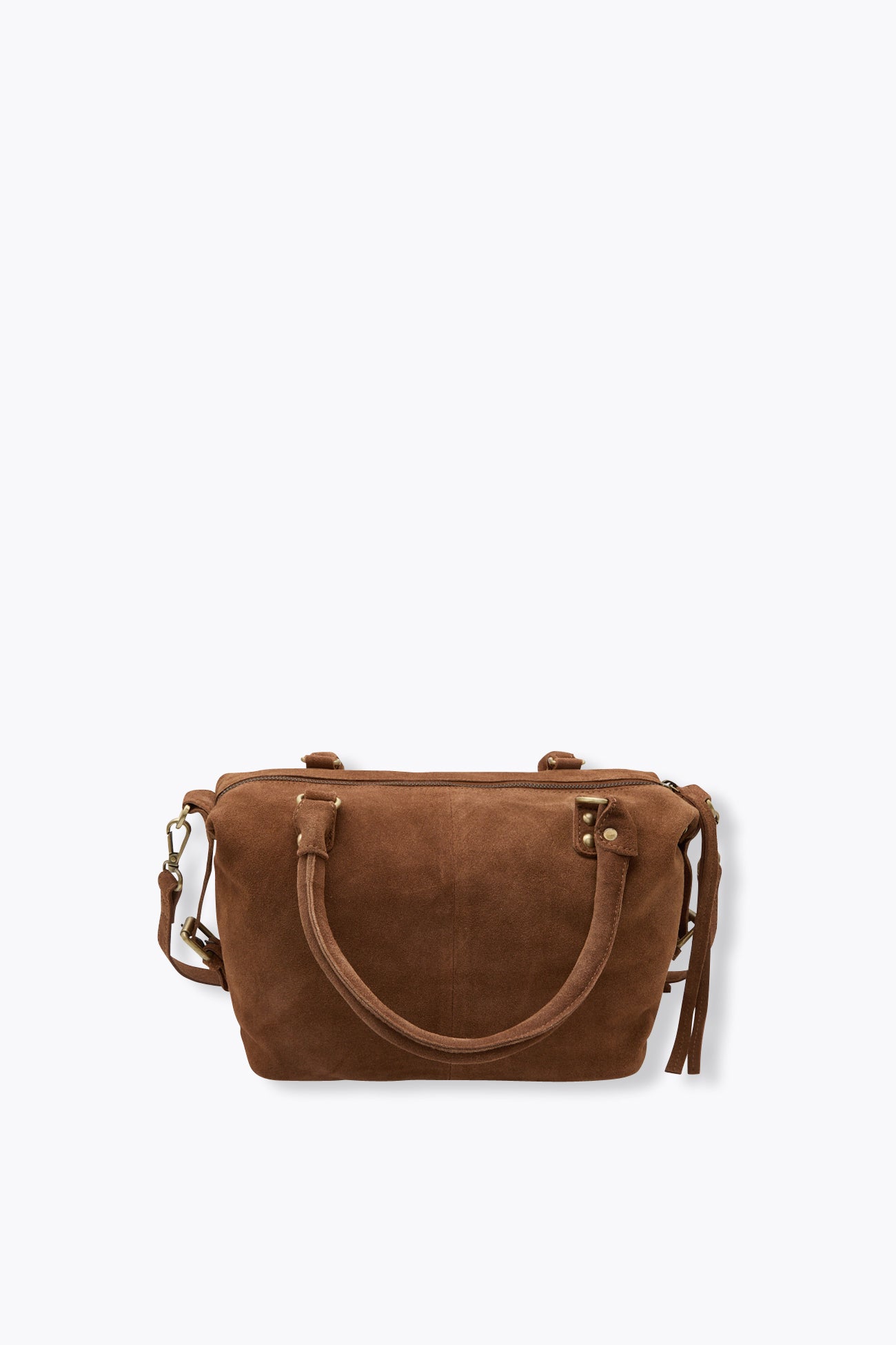 Bolsa de mão em couro de camurça