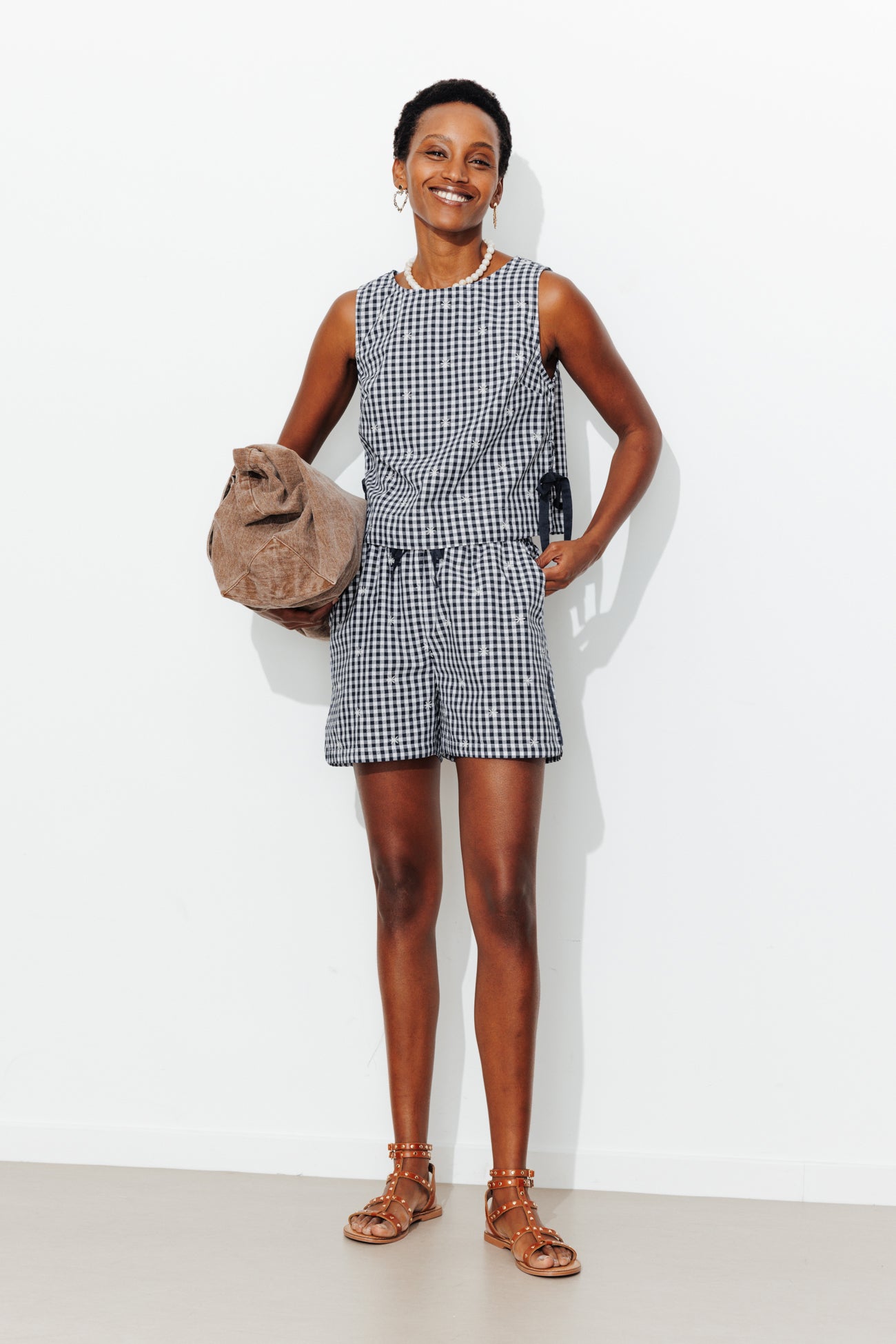 Bermudas estampadas em xadrez