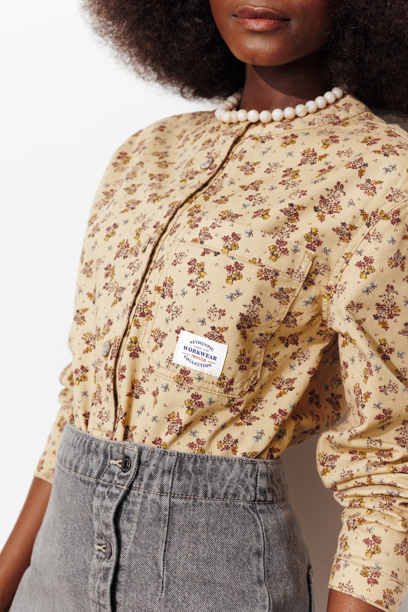 Camisa de vovô floral