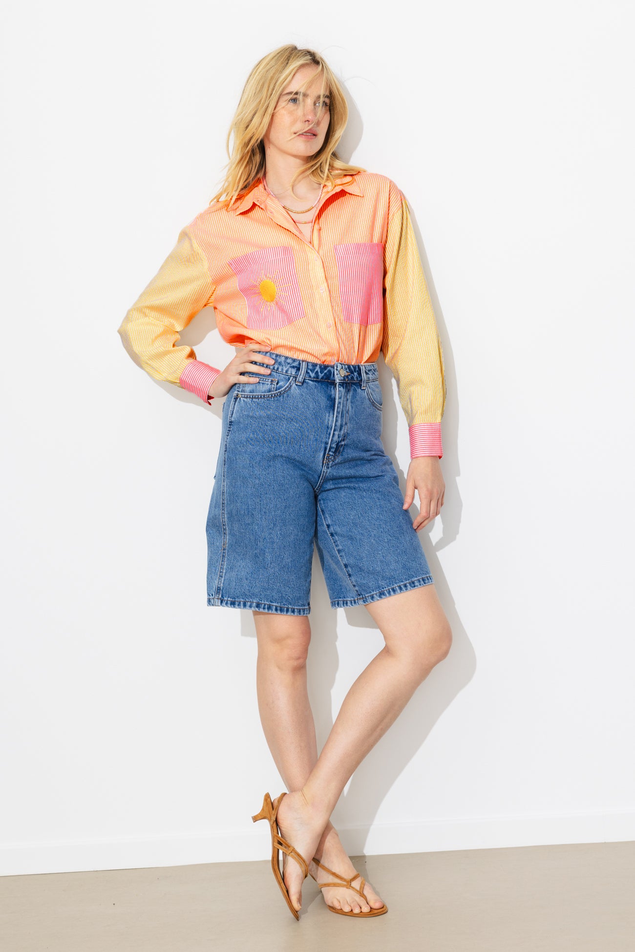 Camisa listrada oversized
