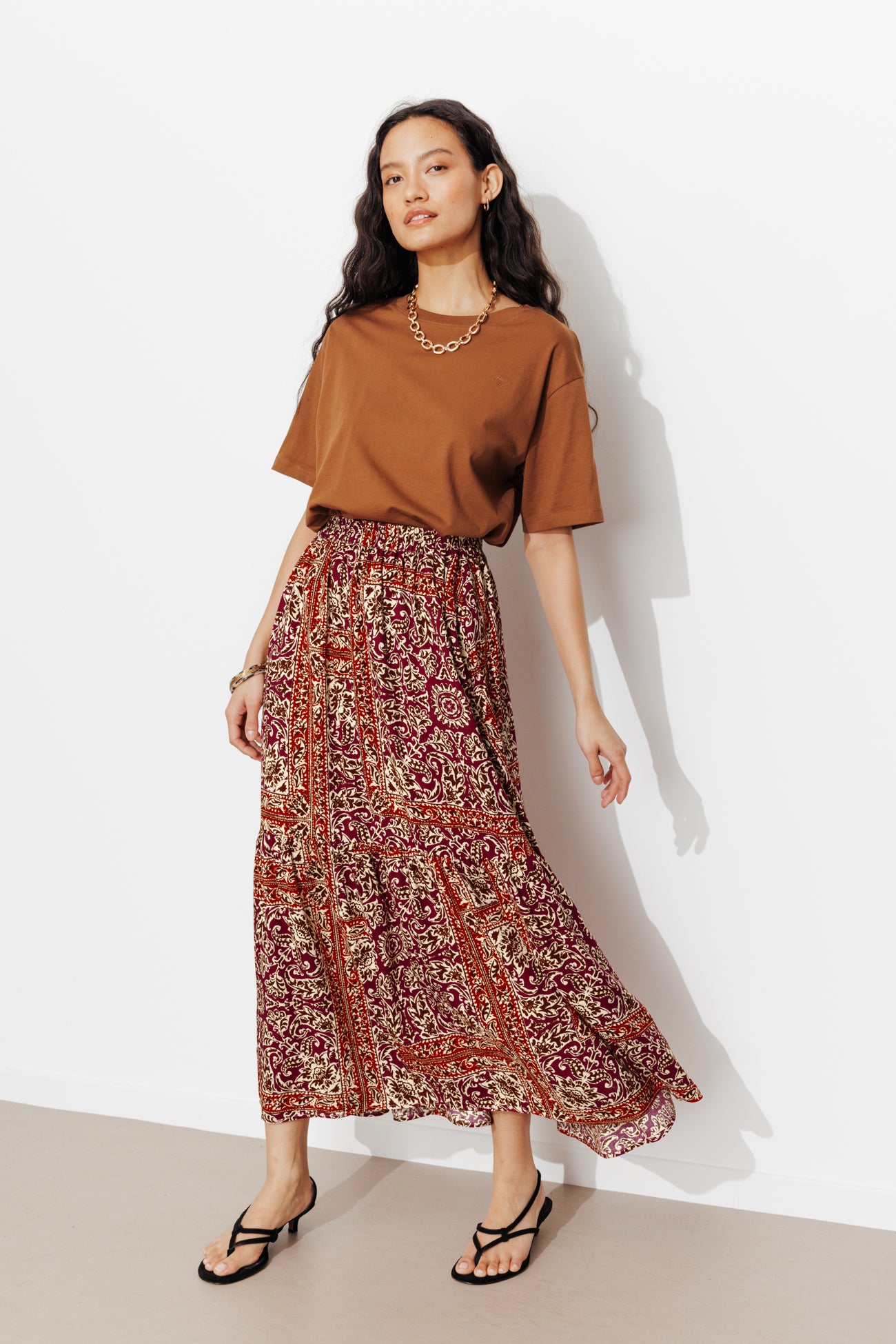 Saias com estampa flare