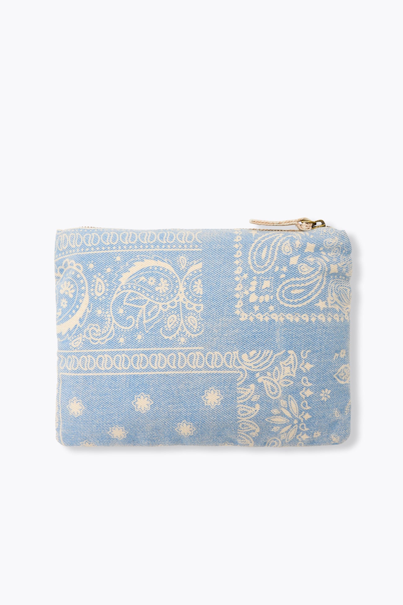 Bolsa mini com zíper com estampa bandana