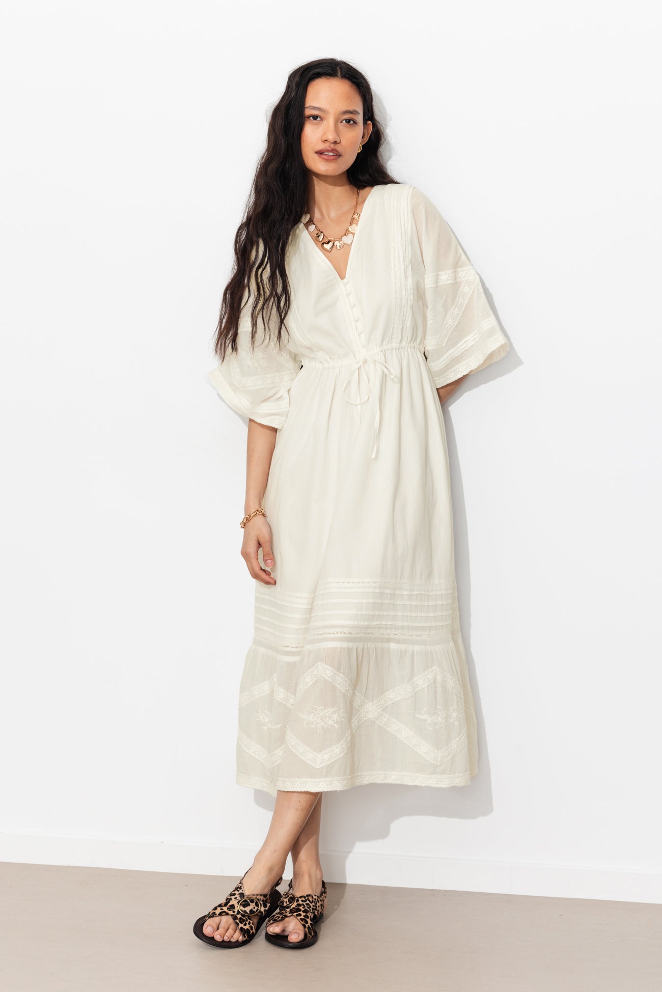 Vestido romântico longo
