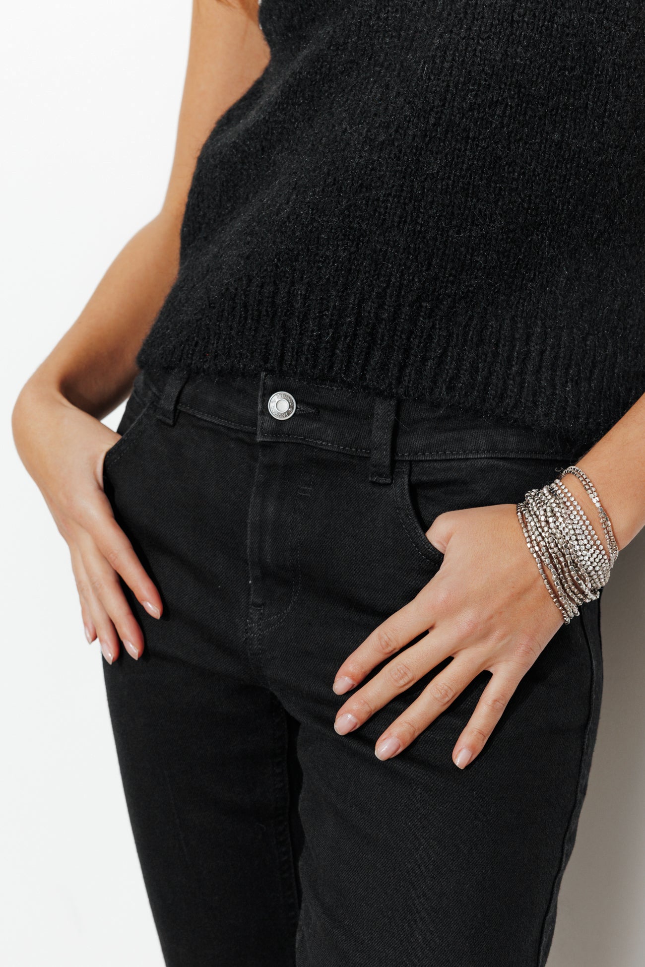 Calças jeans LUCIEN crop girlfriend