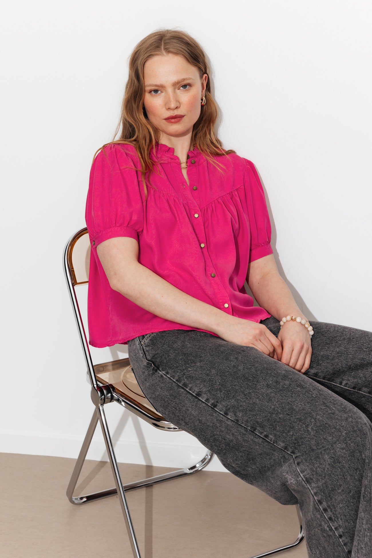 Camisa de gola Victoriana