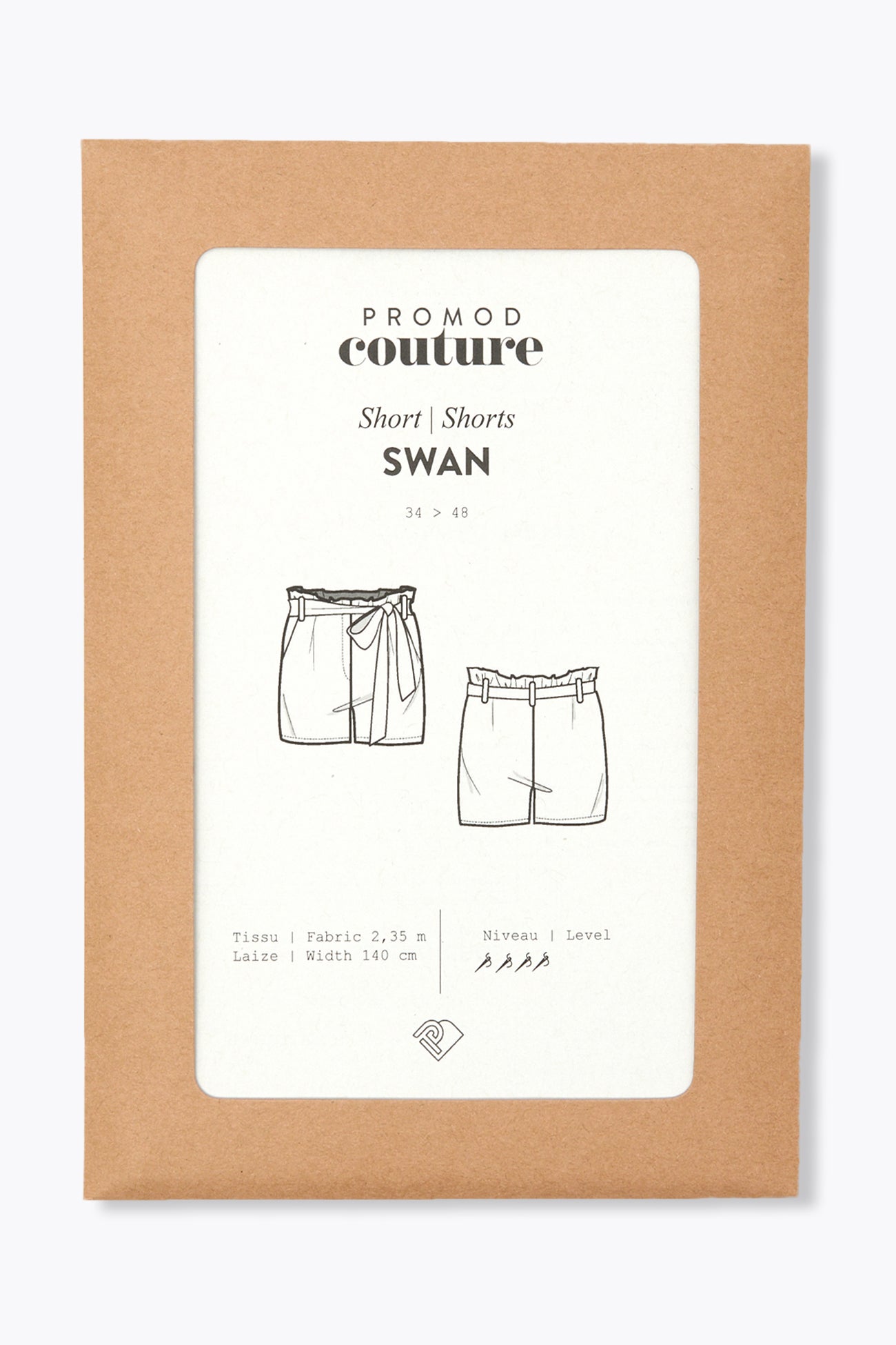 Modelo de costura em papel SWAN