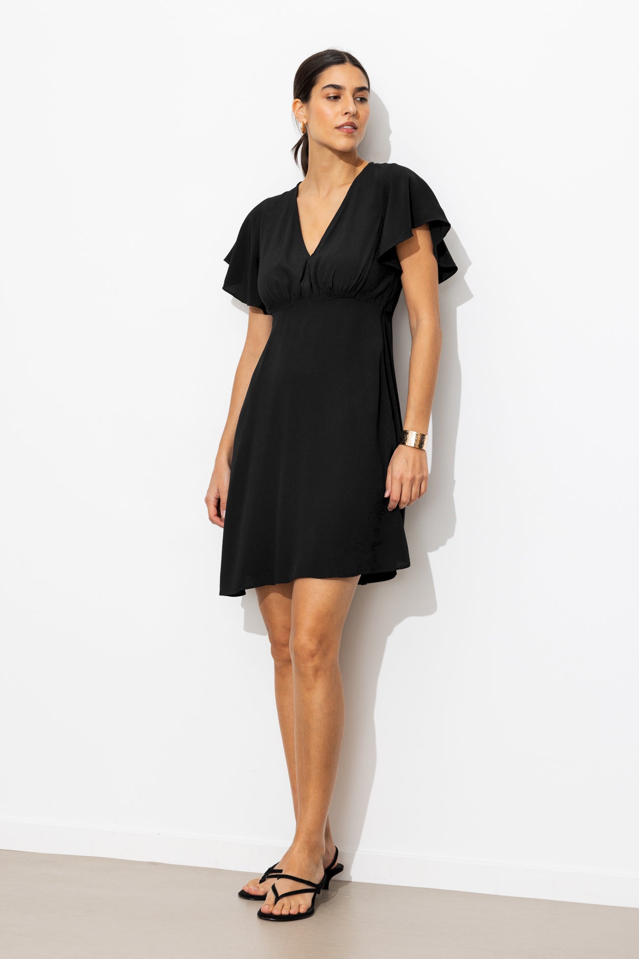 Vestido curto flare