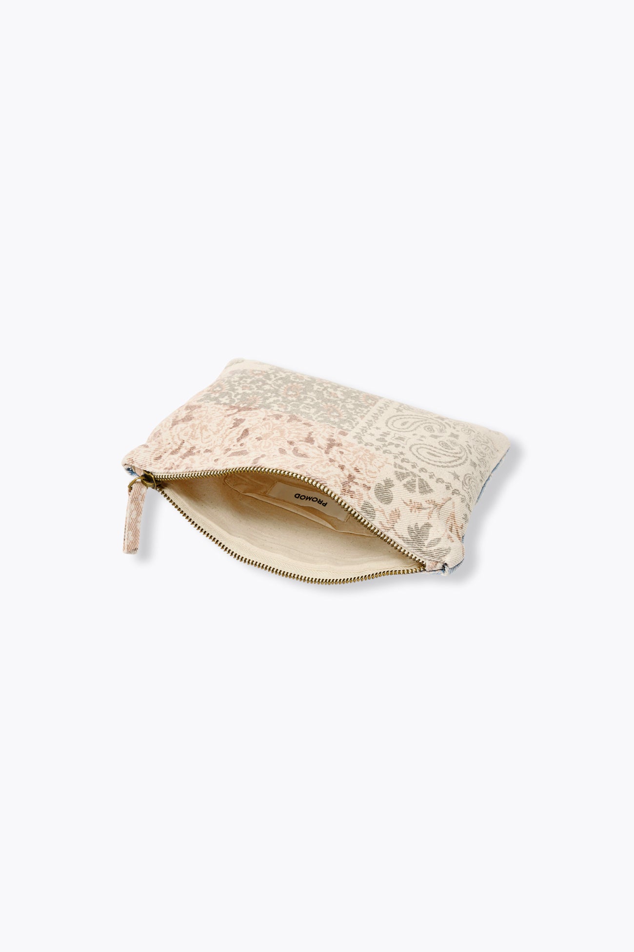 Bolsa mini com zíper com estampa bandana