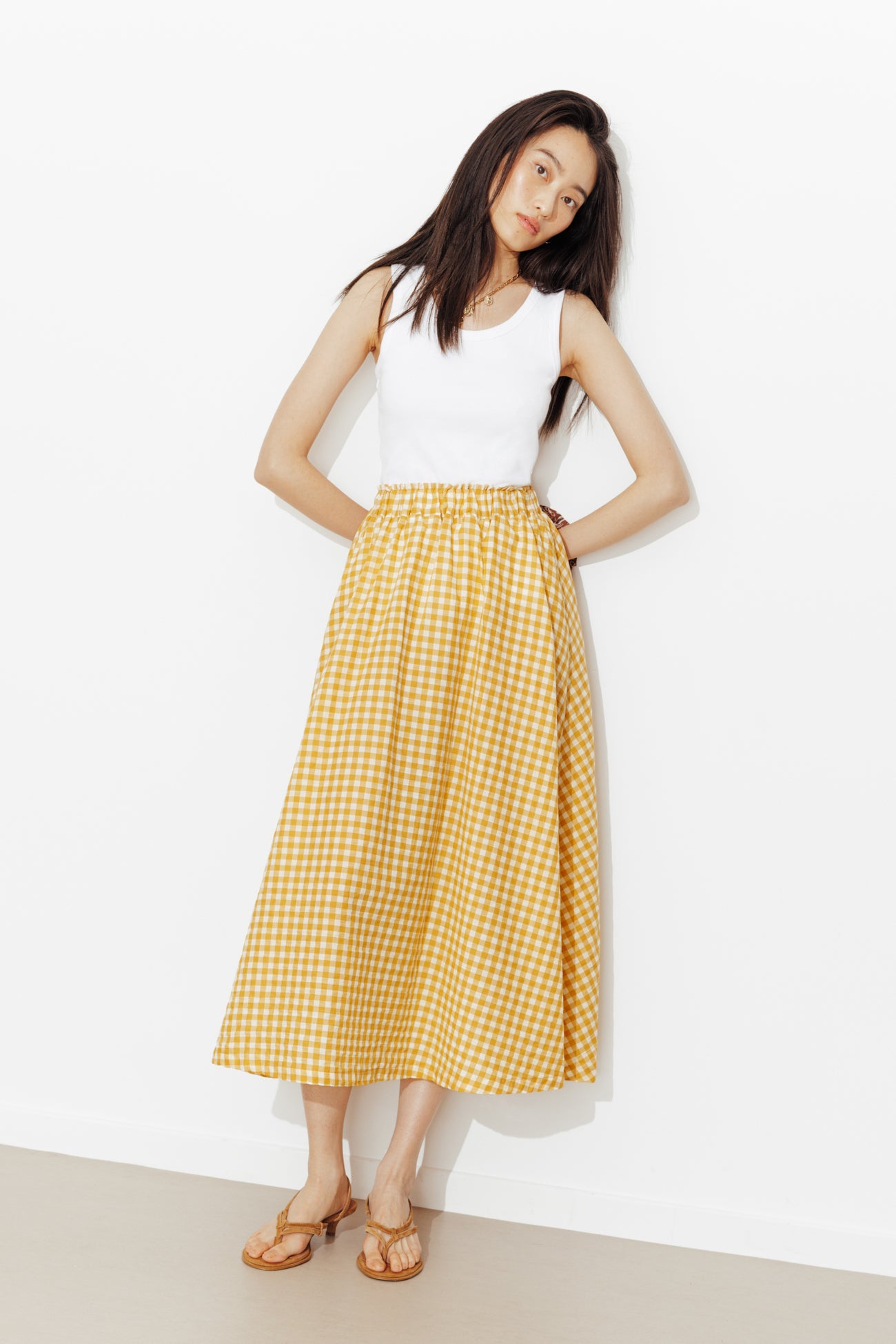 Saias listradas gingham