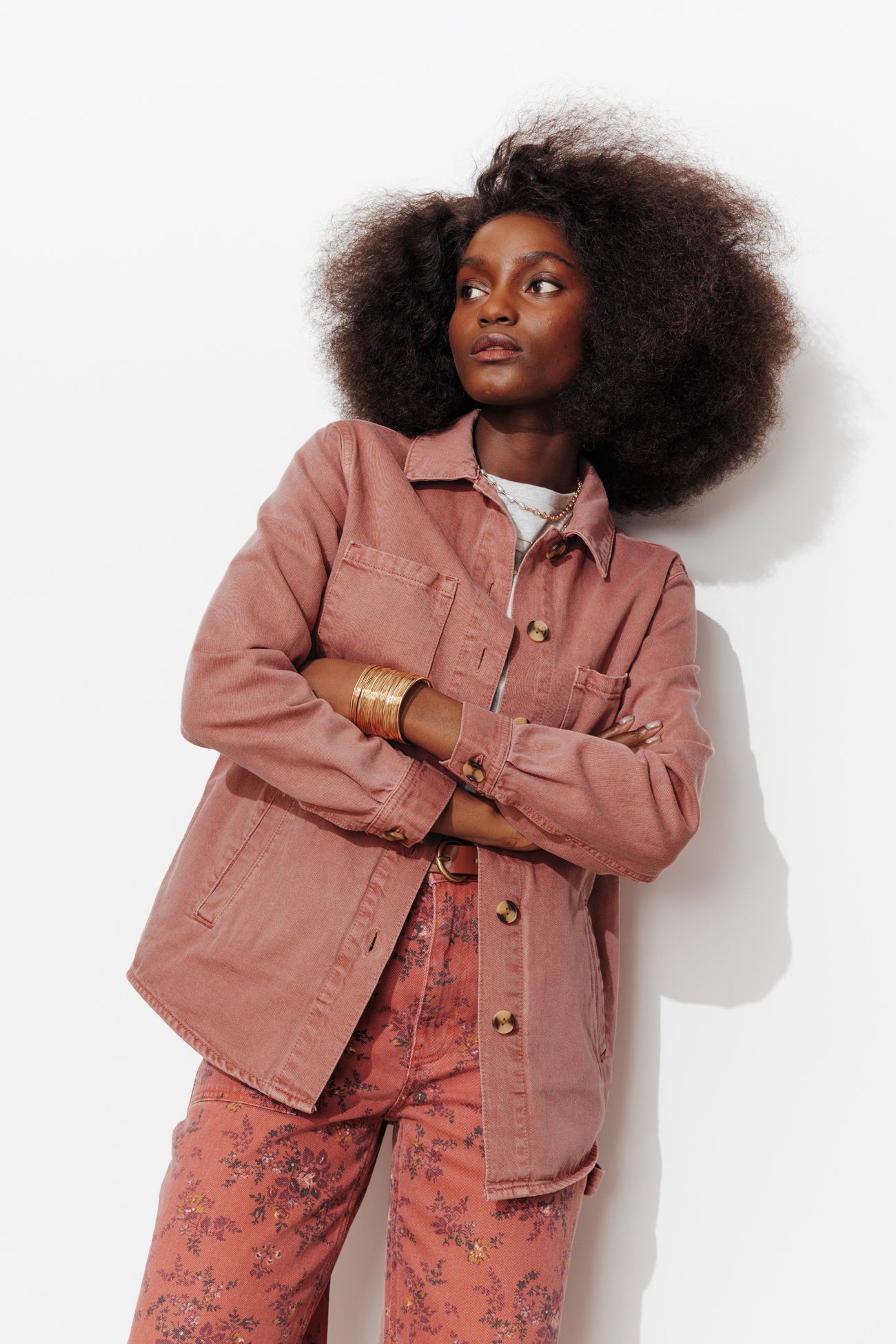 Jaqueta overshirt de denim ALMA