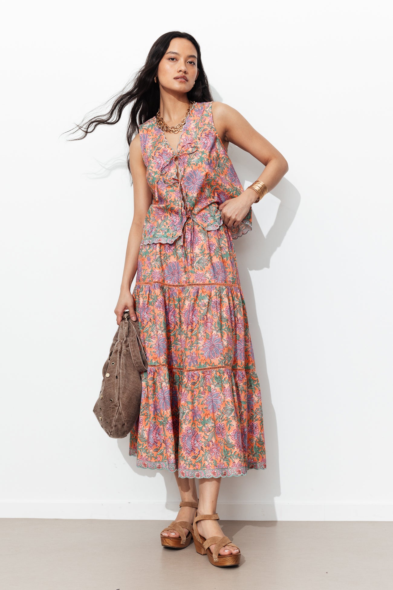 Saias flare estampadas