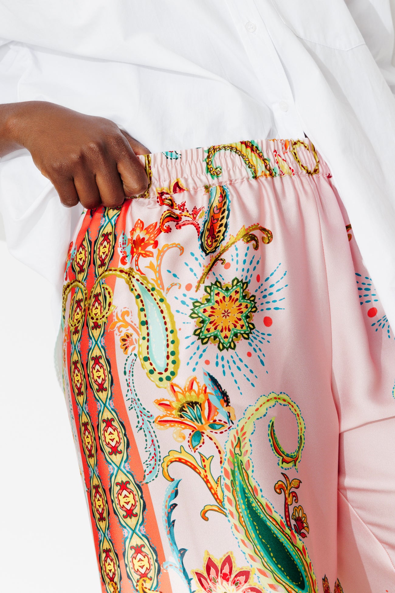 Bermudas de seda estampadas