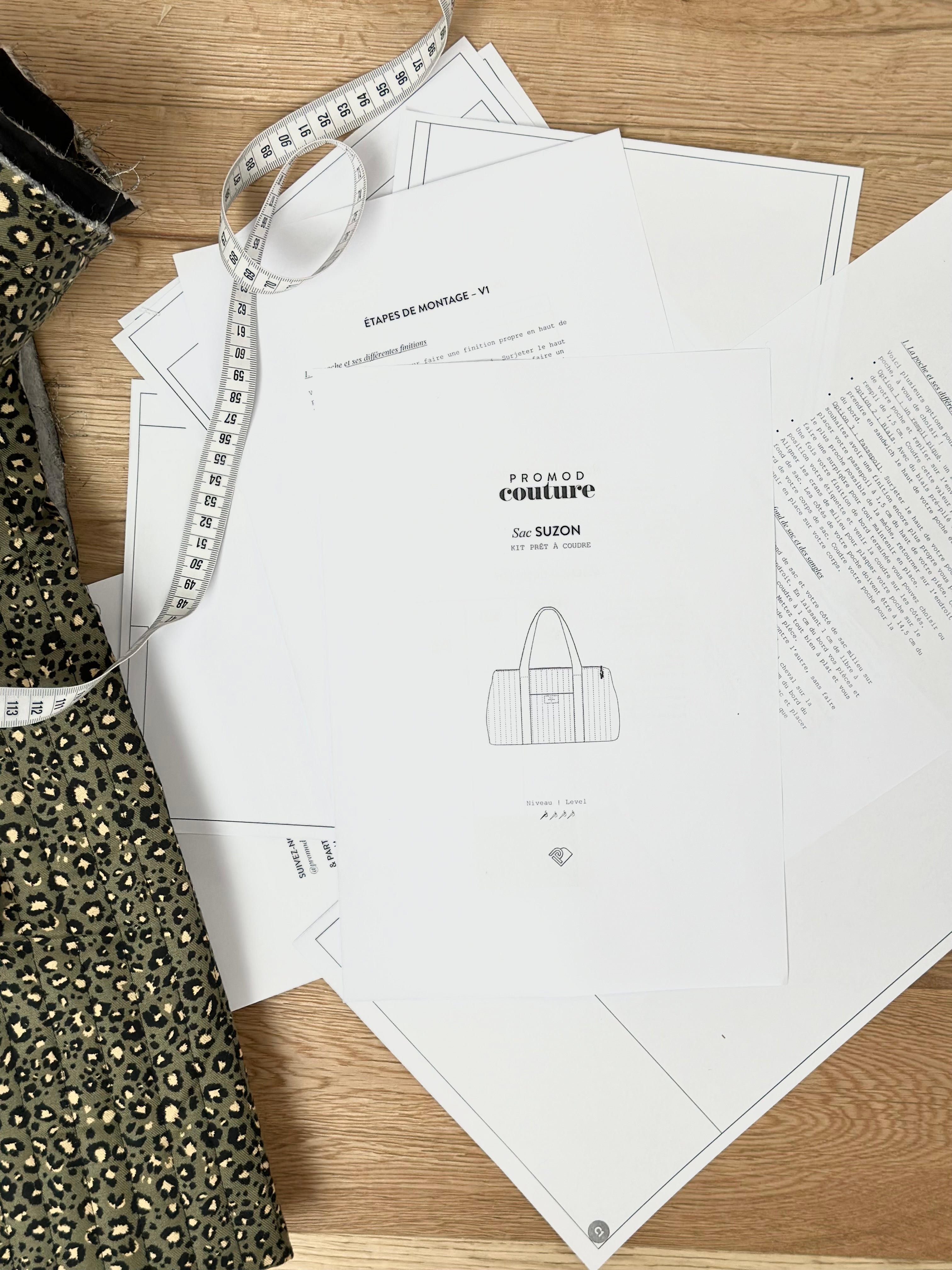 Modelo de costura de bolsa SUZON PDF