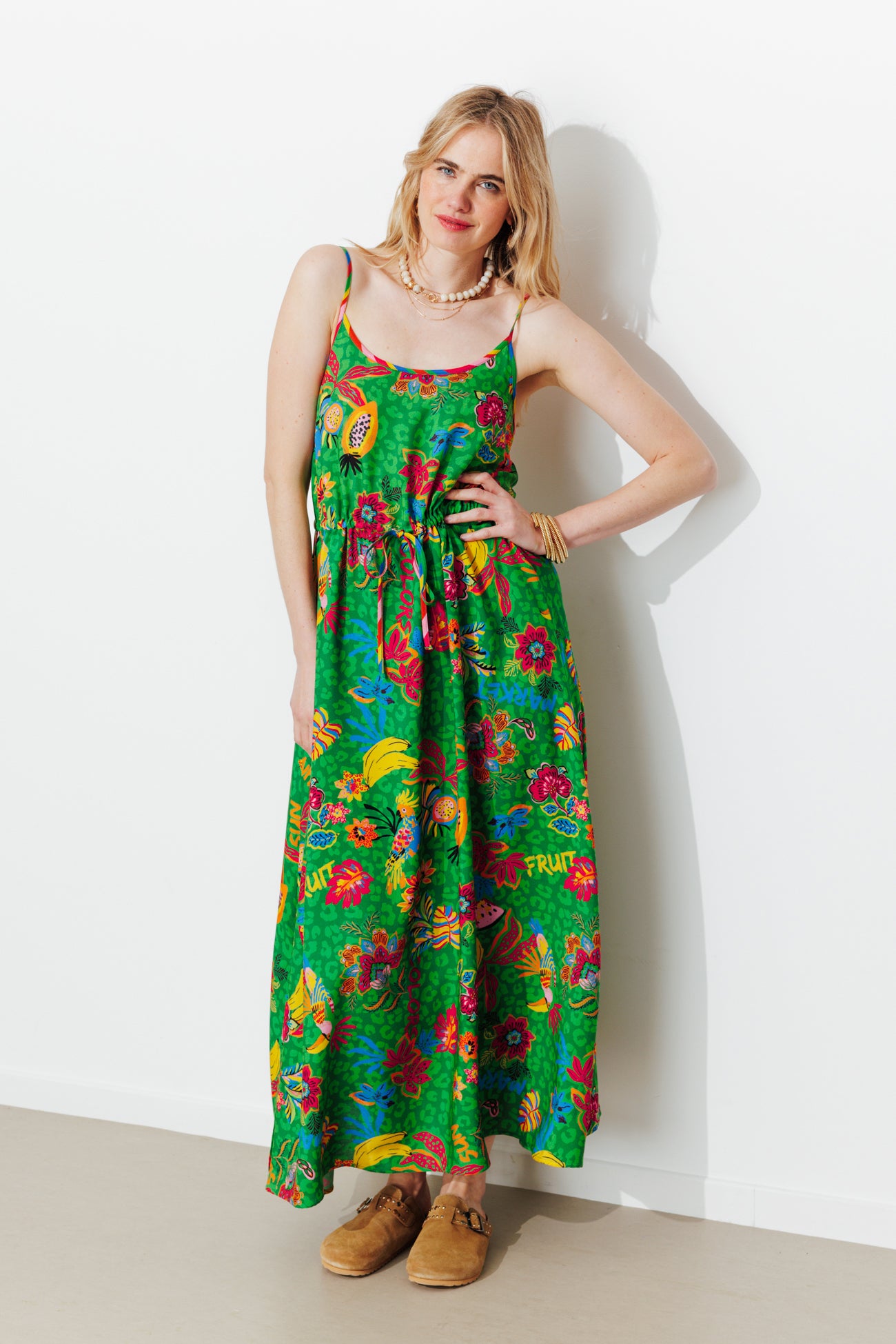 Vestido longo estampado