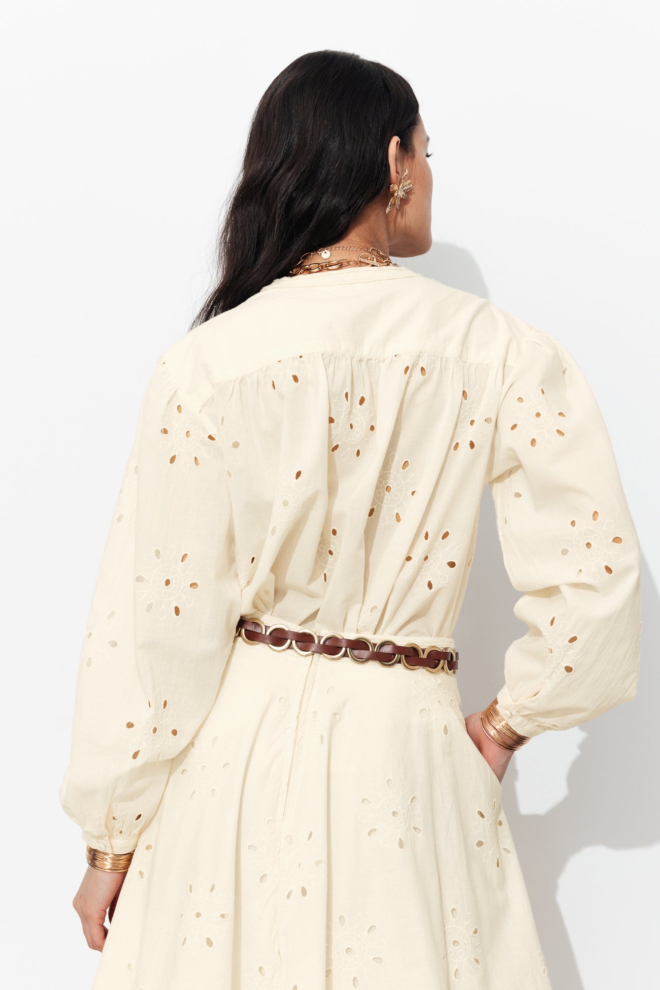 Camisa de broderie anglaise