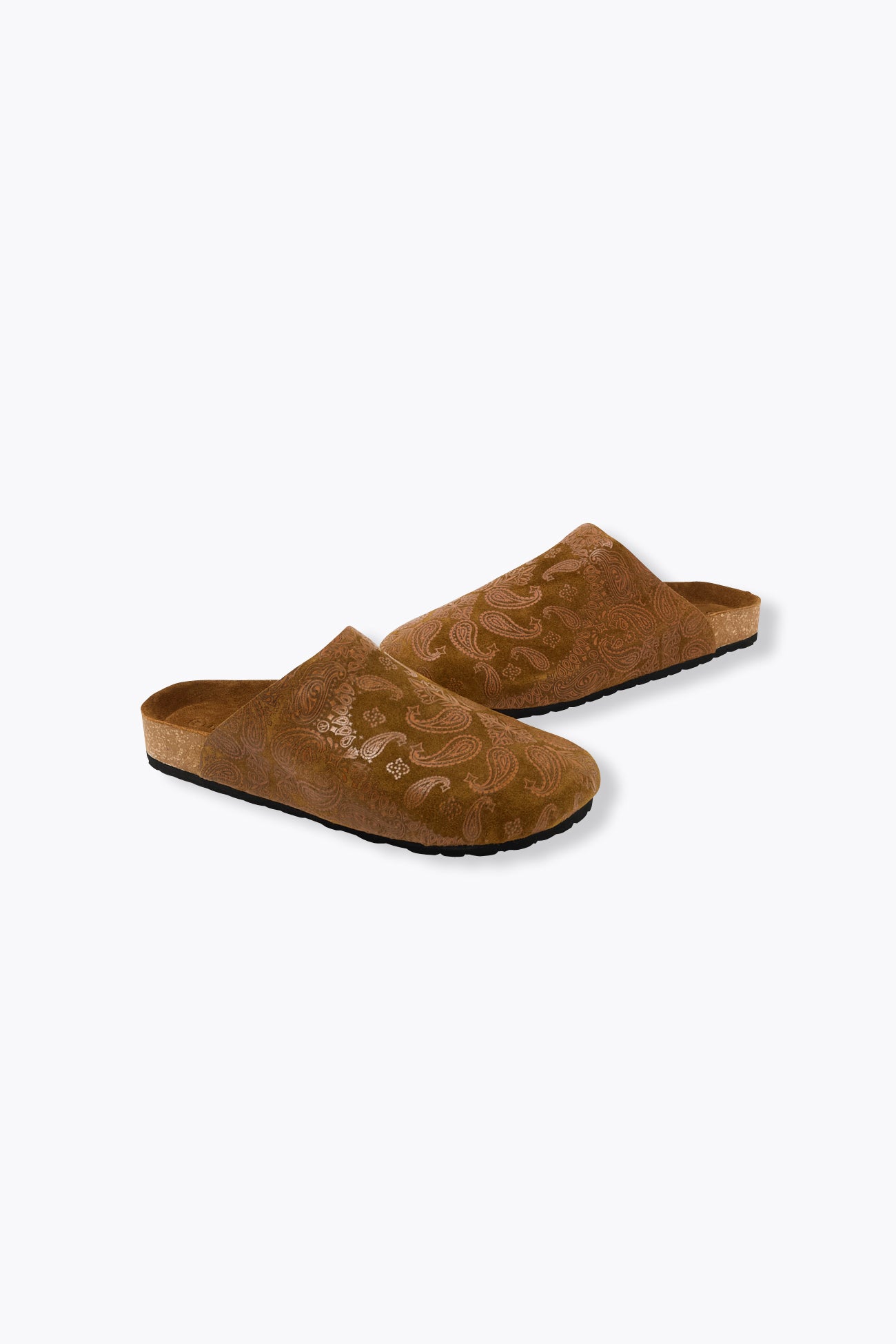 Mule de couro com estampa de bandana