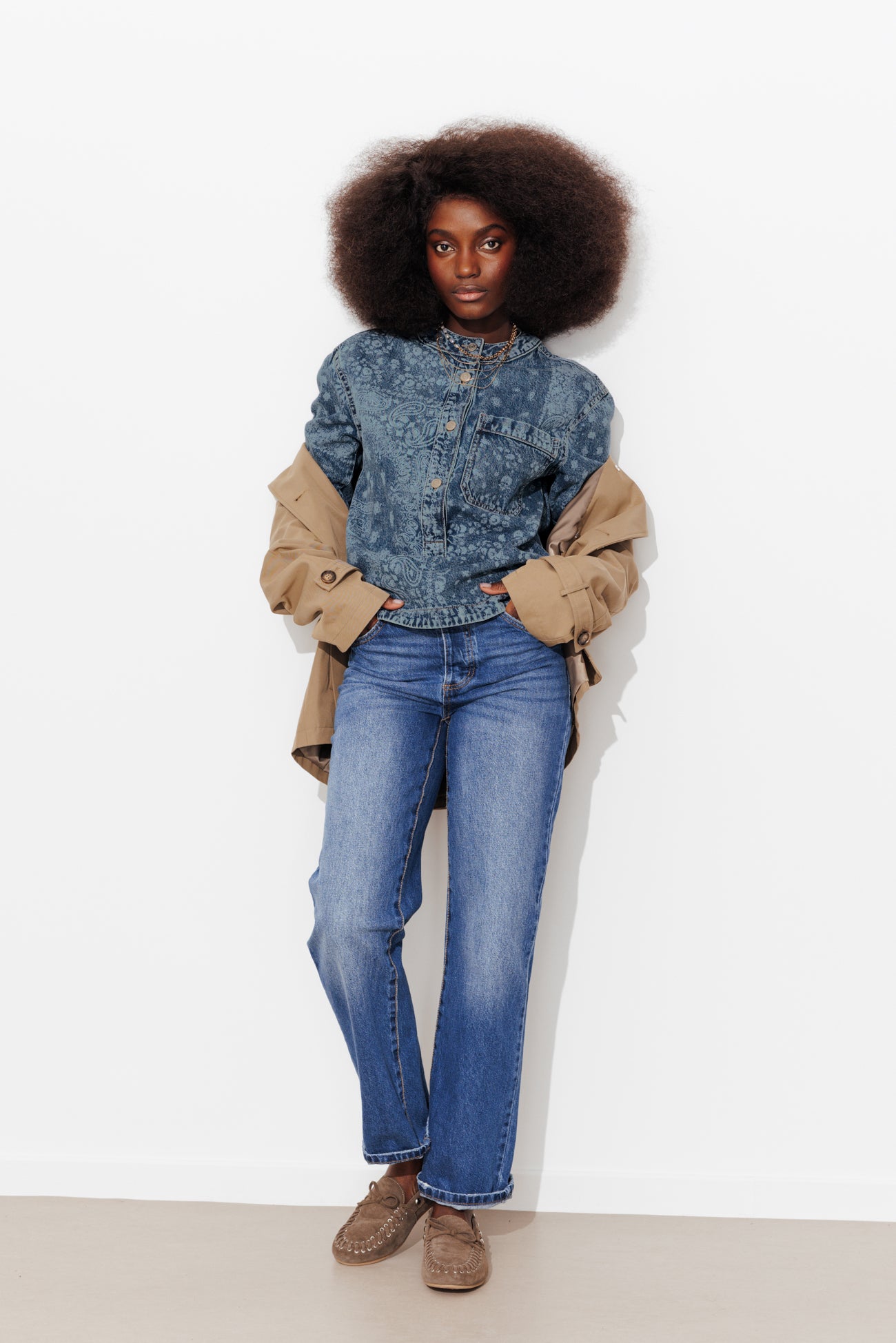 Camisa de denim