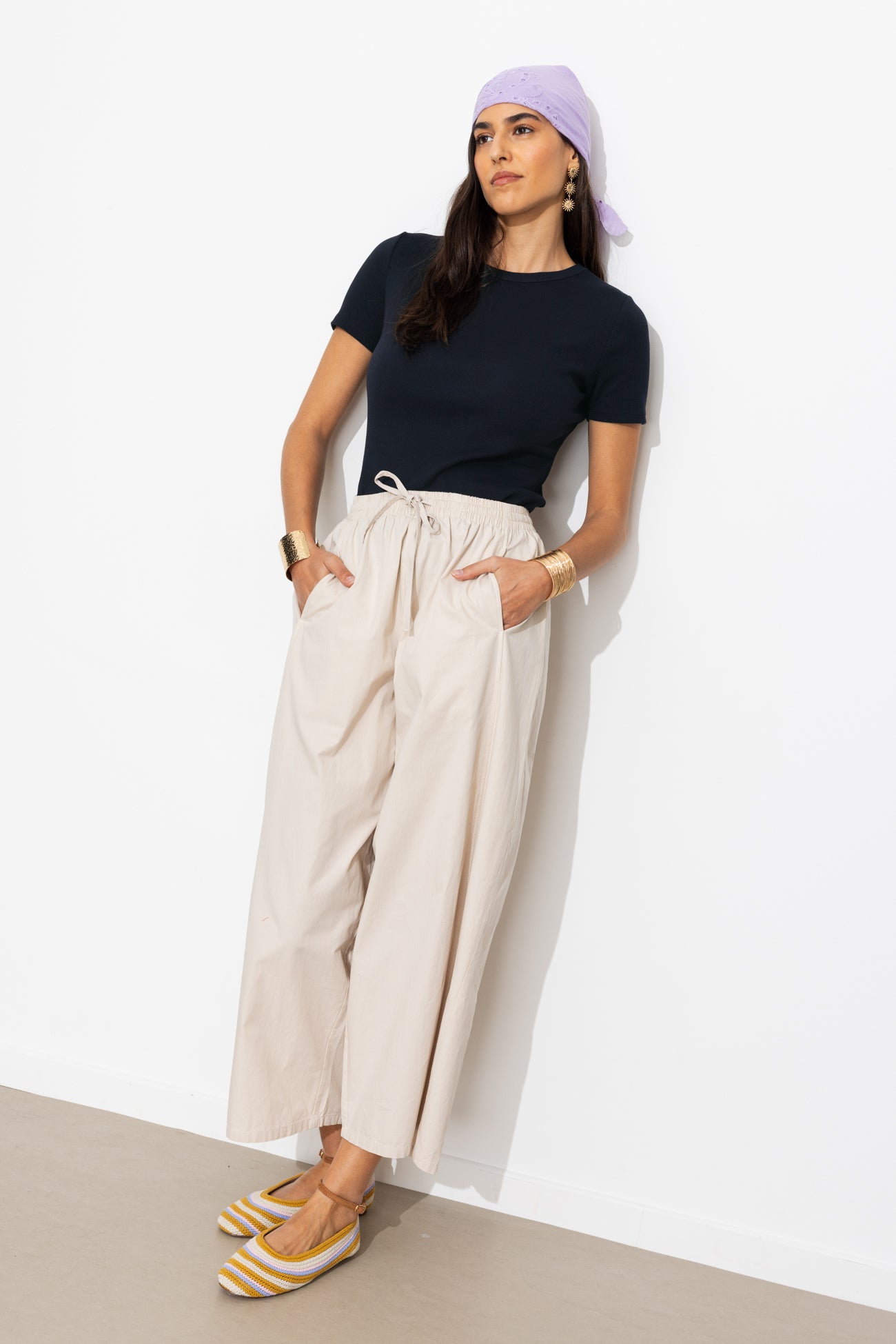 Camisola de malha de algodão
