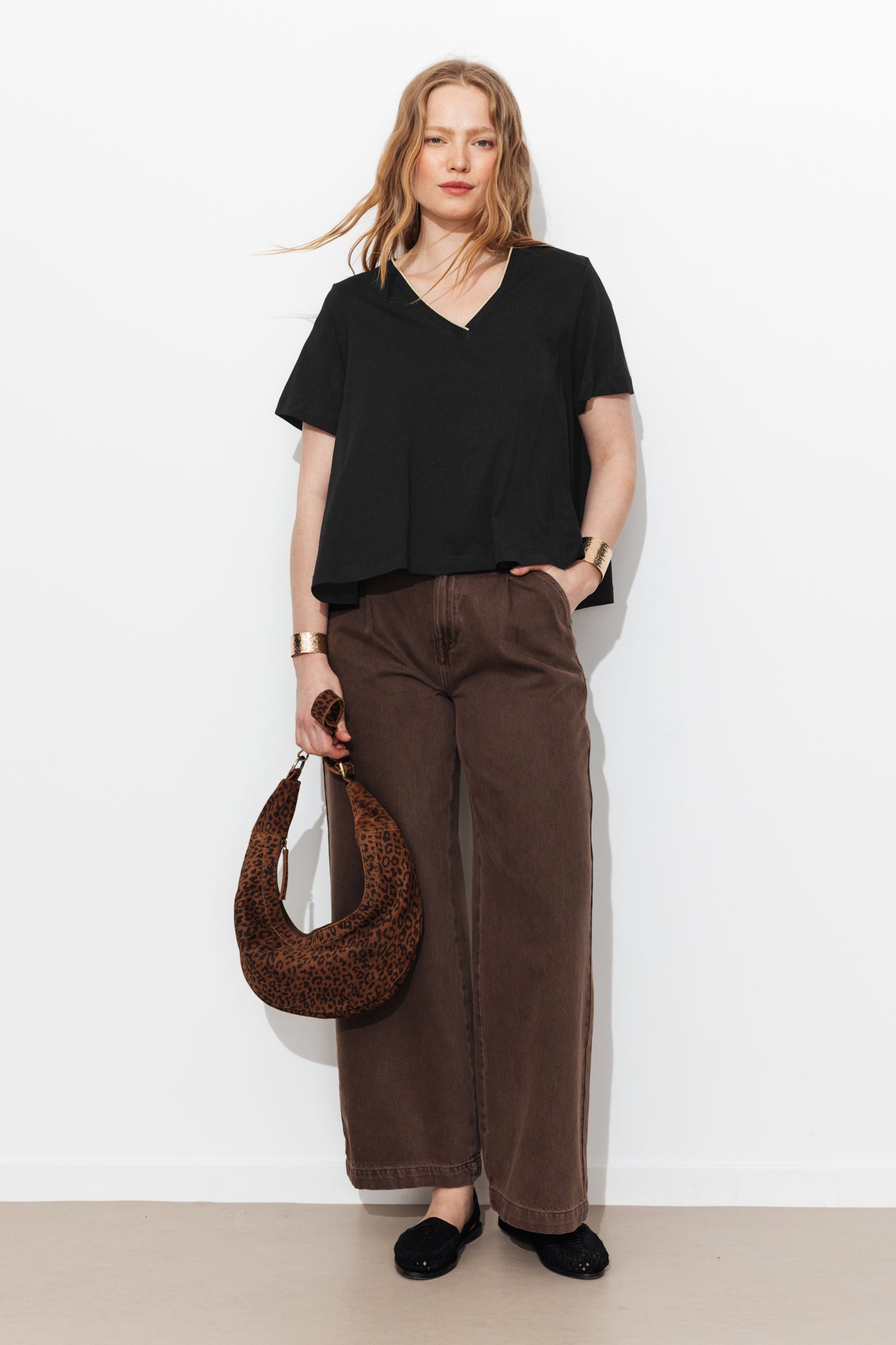 Camiseta flare com brilho