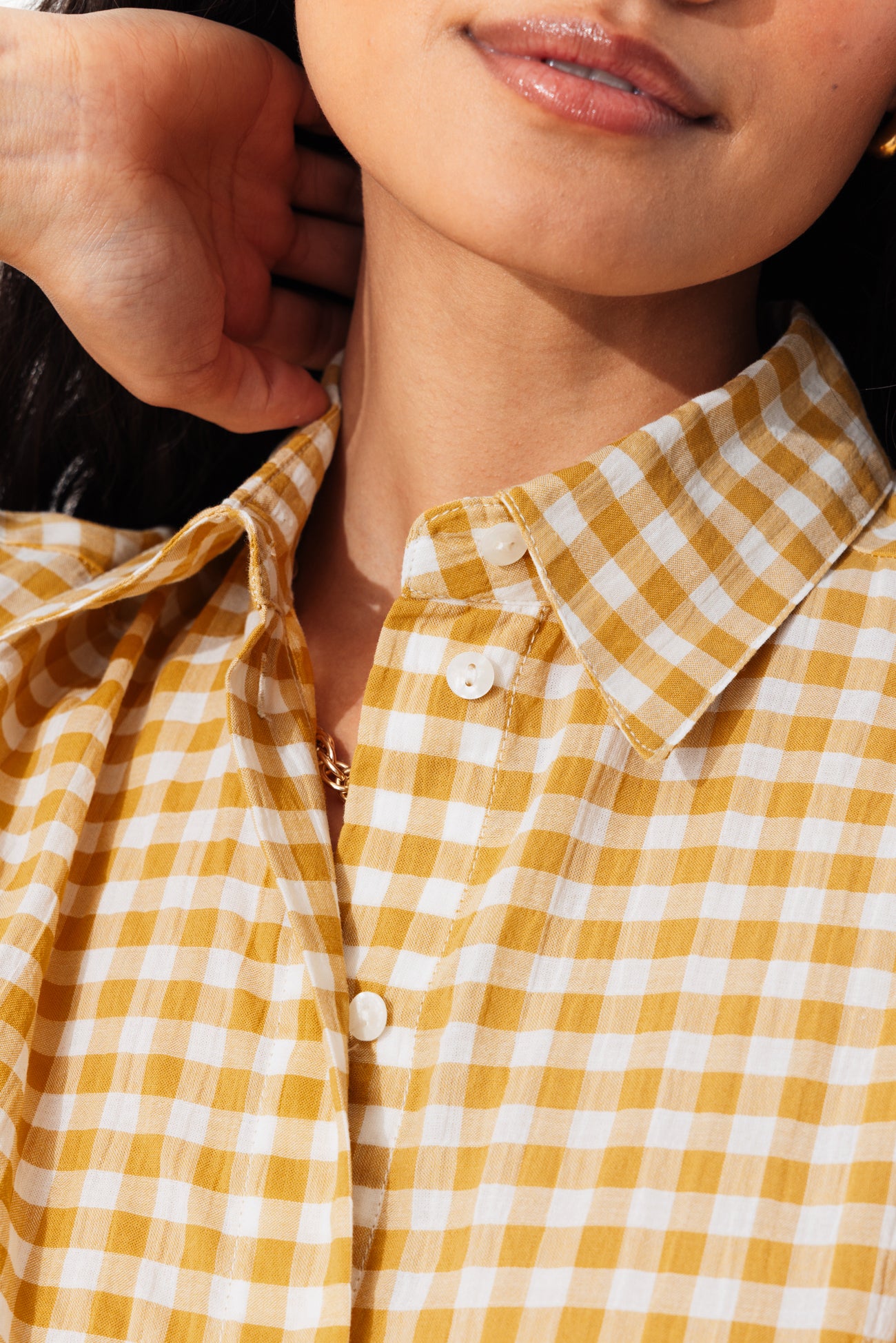 Camisa cropped xadrez