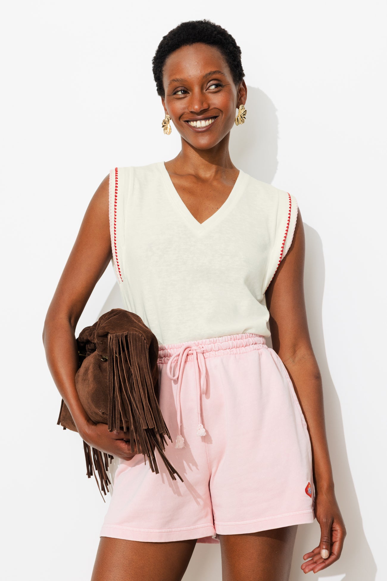 Camisola de malha com bordado