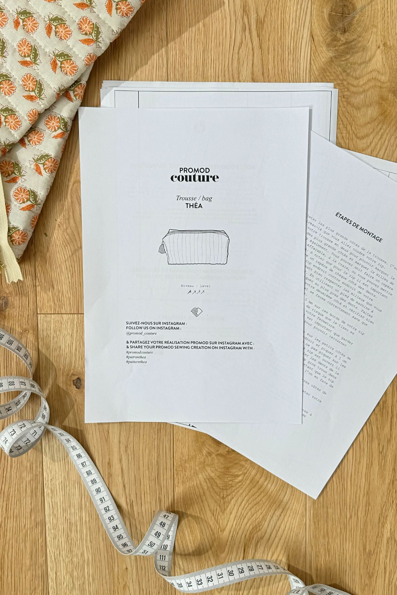 Modelo de bolsa THEA em PDF